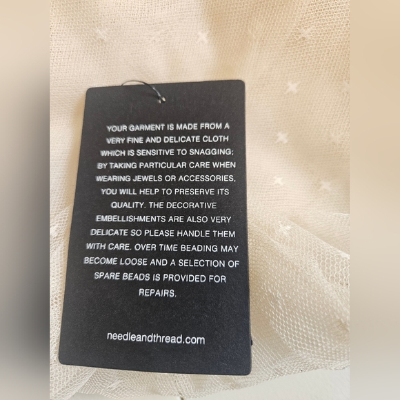 NEW BHLDN Needle & Thread 8 Wrap Midi Dress With Gold Embellisment In Champagne - Picture 12 of 13